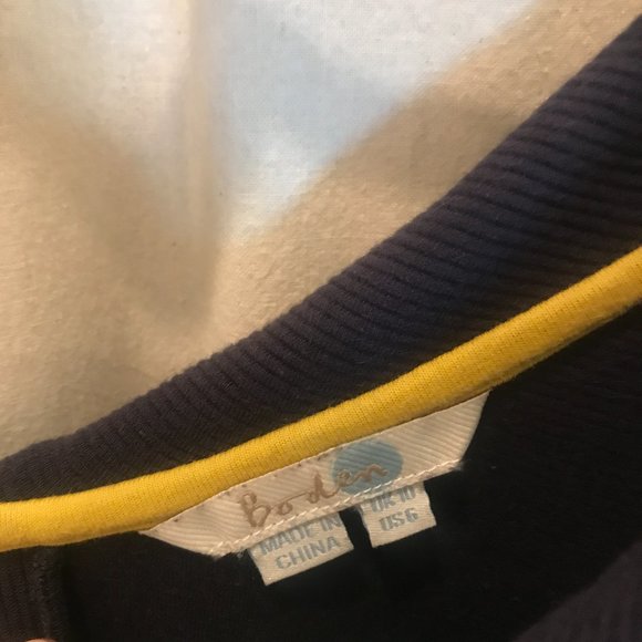 Boden Navy Long Sleeve Collared Shirt - Picture 3 of 4